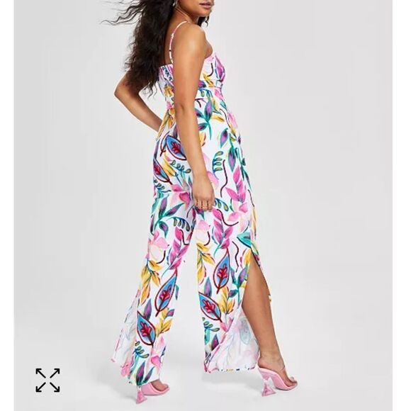 BAR III womens sleeveless wide-leg jumpsuit, size 14 - Picture 3 of 16